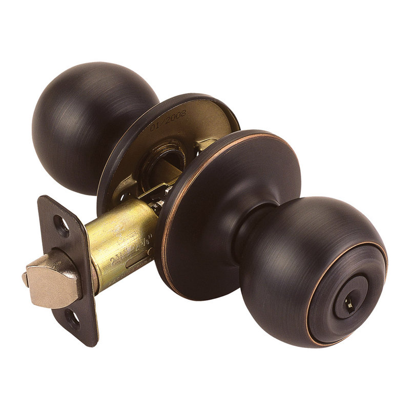 Ball Keyed Entry Door Knob, Oil Rubbed Bronze