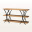 Console Parkland en métal brun naturel noir, H 31,33 po x l 59,56 po x P 15,80 po