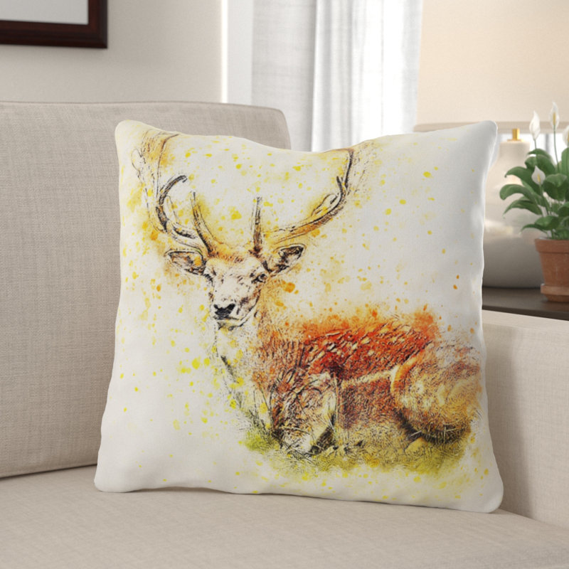 Coussin cerf Verlin, Microsuède, Intérieur