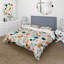 Ensemble de housse de couette à pois jaune et bleu Fashion-24510292