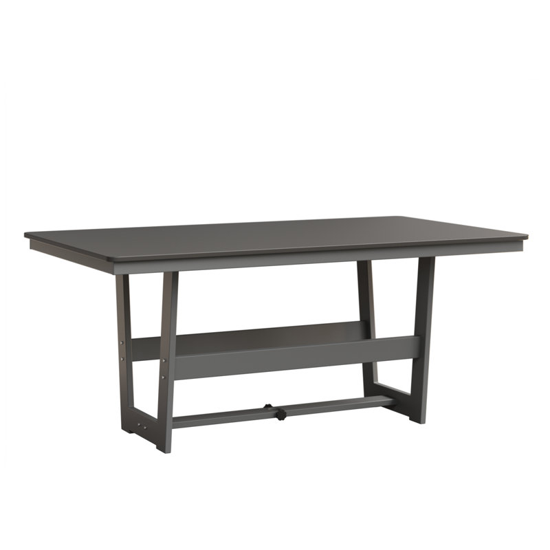Table de salle à manger 70 po Berlin Gardens Hudson, Brouillard, Acier inoxydable martelé