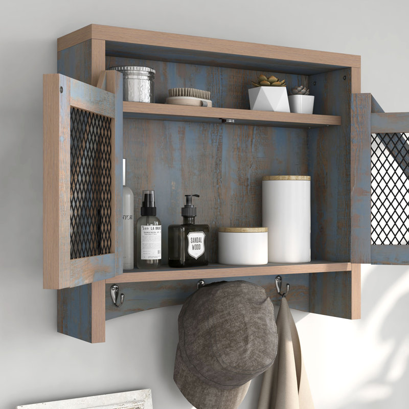Andres Manufactured Wood Wall Organizer with Key Hooks