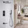Thermostatic Complete Shower System with Rough in-Valve Rain Shower Heads