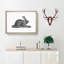 Illustration of a Hare - Framed Print-55579414-55579415