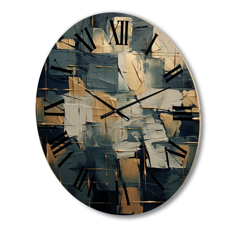 Horloge murale en bois massif Olivet, Grand
