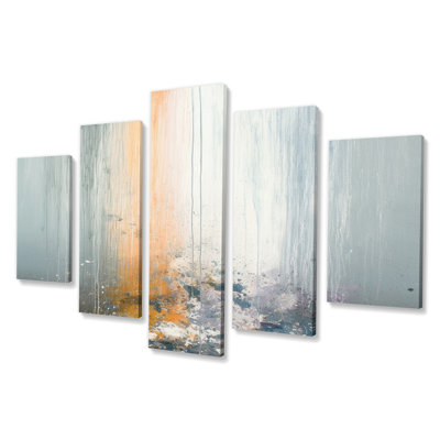 Cyntrell - Abstract Landscape Canvas Wall Art - 5 Panels