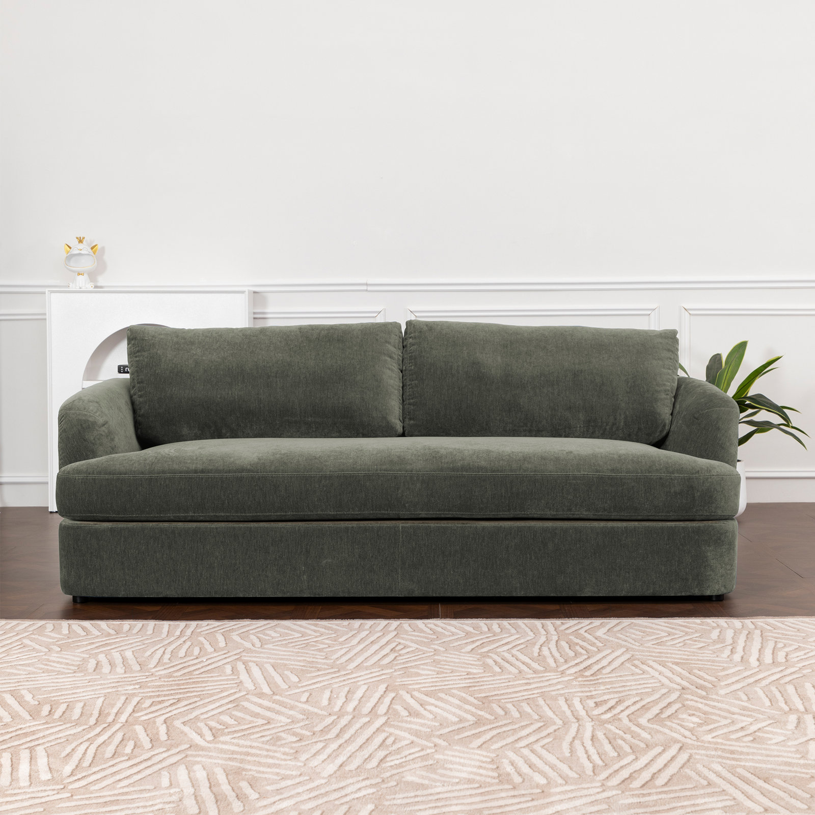 Alameda 86" Velvet Sofa, Juniper Velvet