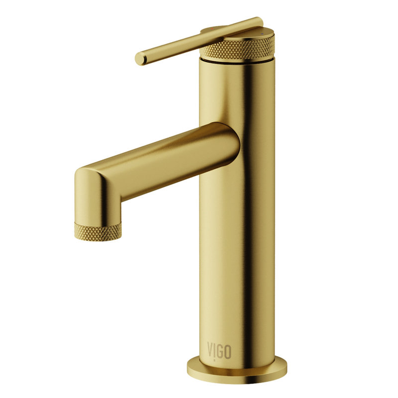 Robinet pour salle de bain à poignée simple Sterling, Or brossé mat