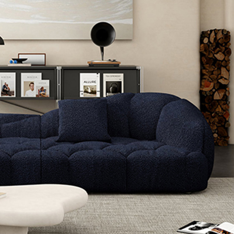 Canapé Marshmallow, Noir bleu, 27.55" H x 98.42" W x 45.27" D