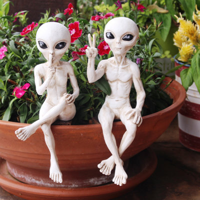 Ensemble de 2 statues de jardin Anketell