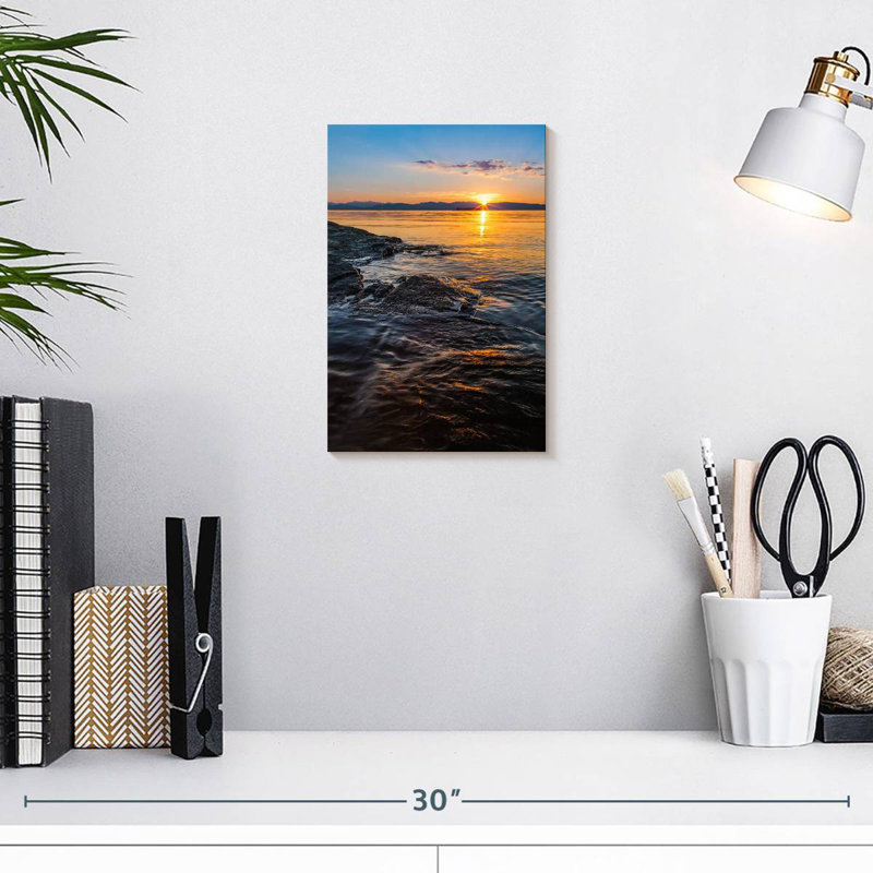 Alvord Lake Champlain Sunset, 12" H x 8" W
