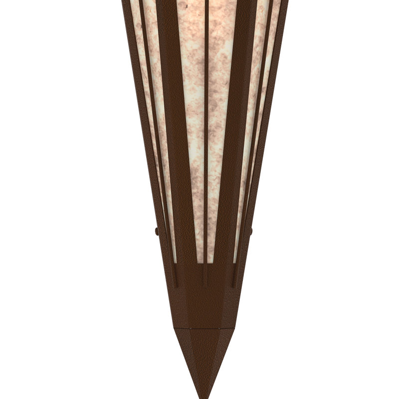 1 - Light Flush Mounted Sconce, Sepia Brown, Silver, Mica