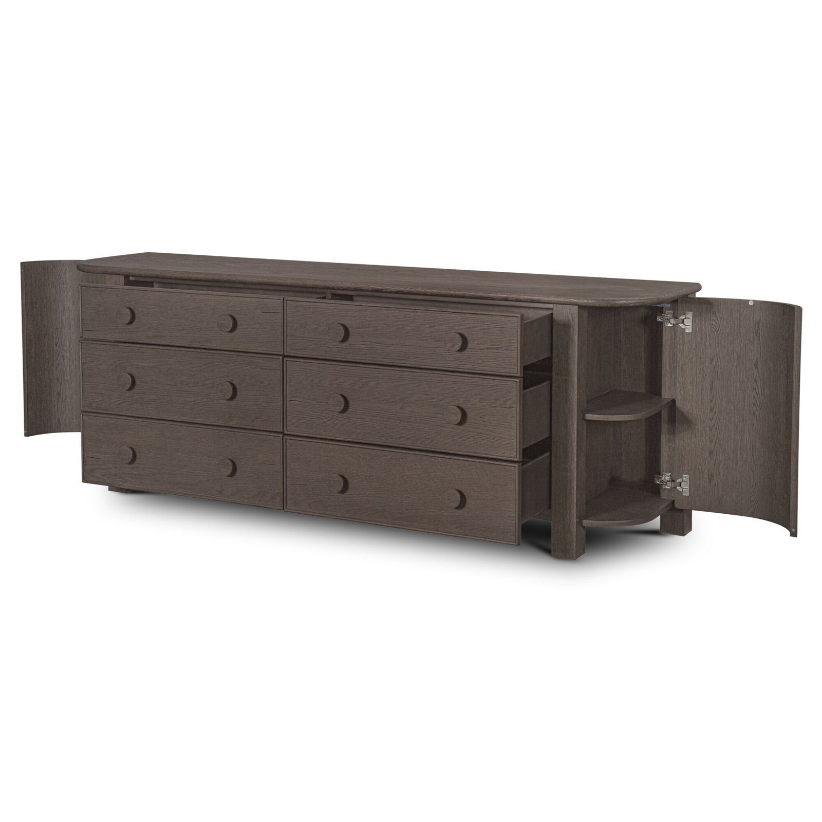 Loren 6 Drawer Dresser Dark Brown, Dark Brown