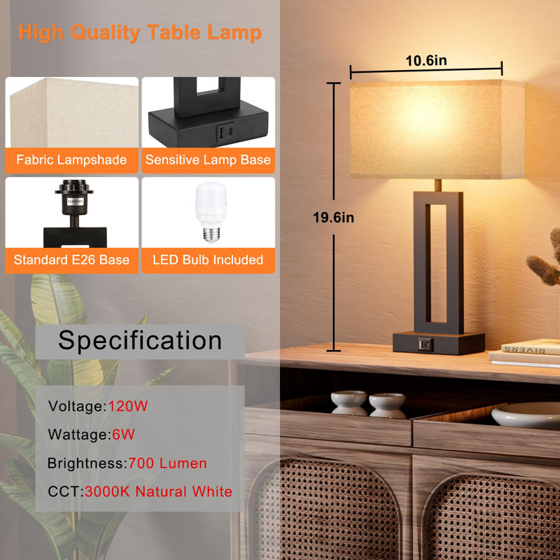 Nahrain Metal Table Lamp