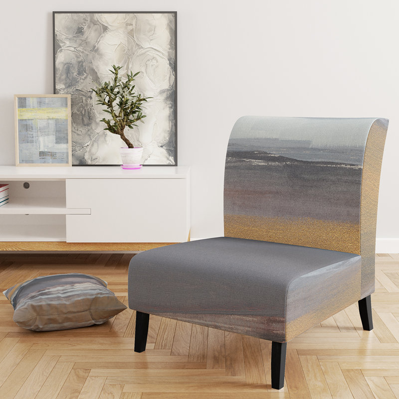 Fauteuil de chambre rembourré Misty Gray Beach - Nautical & Coastal