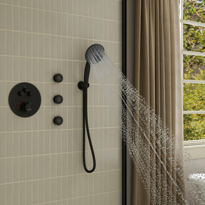Douche à affichage numérique avec surface anti-traces de doigts et filetage standard NPT U.S. 1/2