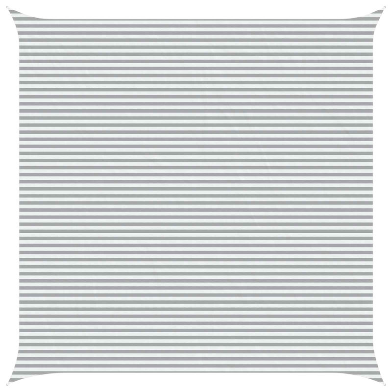 Vidaxl Sunshade Sail Oxford Fabric Square Patio Sun Shade Sunscreen Canopy, Grey/White, 7m W x 7m L
