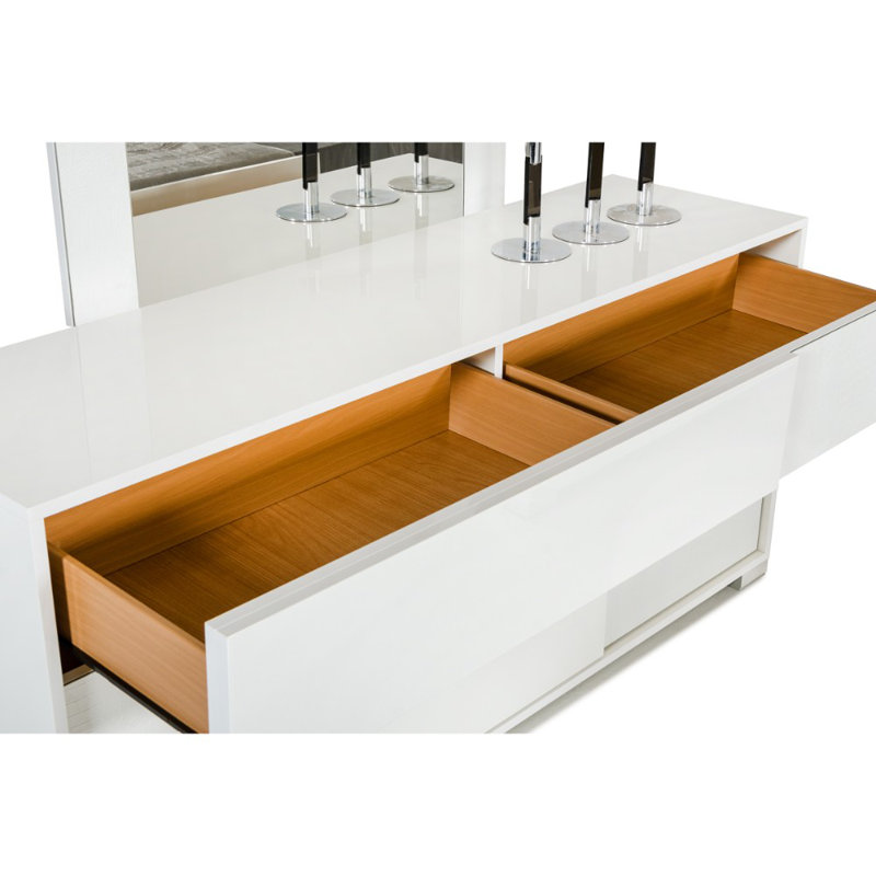 Commode à trois tiroirs Pembroke, Blanc