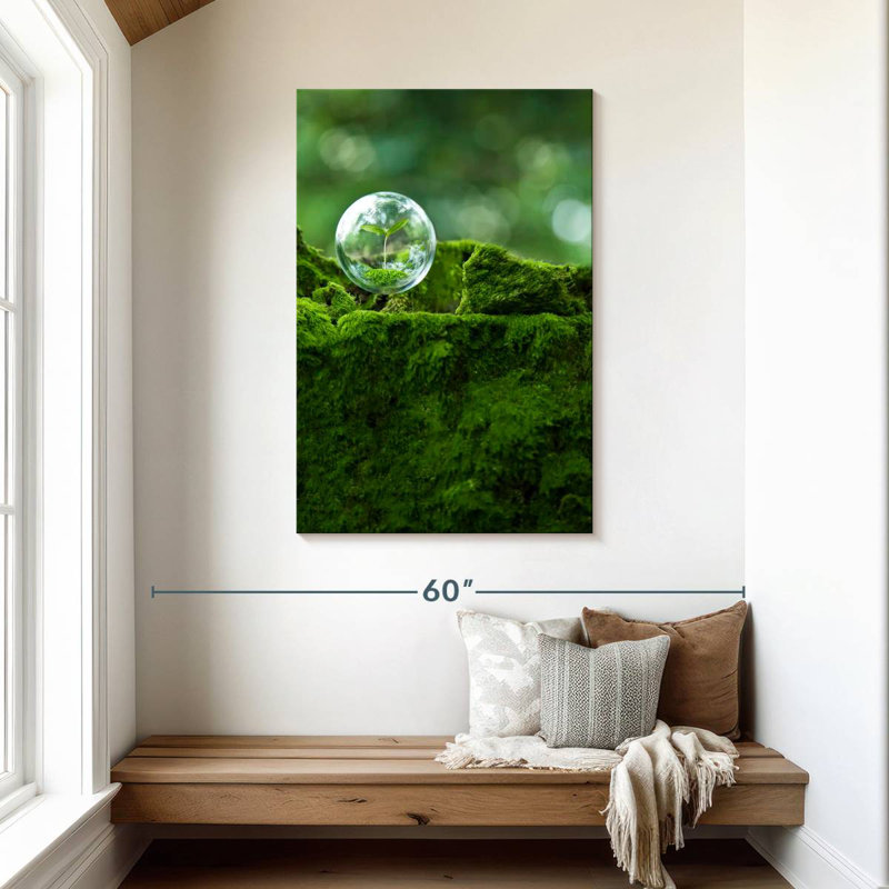 Bulle enveloppée de plante, H 45 po x l 30 po