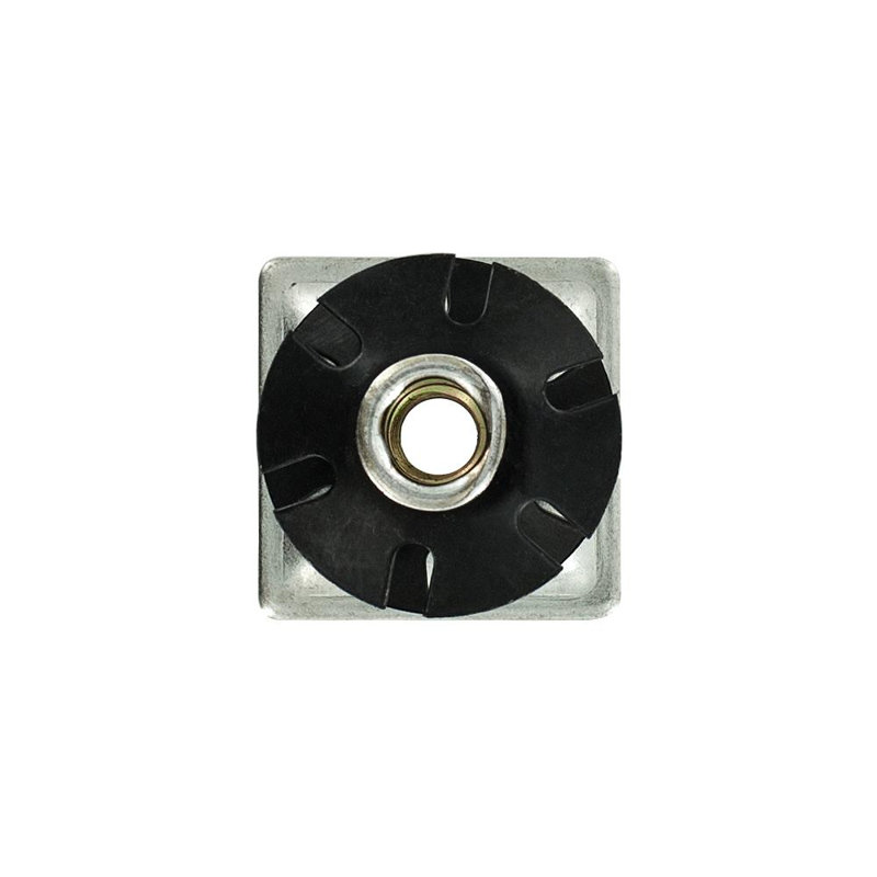 Insert de roulette à filetage étoile double Outwater Industries | Acier traité à la chaleur | Convient aux tubes carrés de 1-1 / 4 pouce de calibre 16 à 18 | FILETAGE: 5 / 16-18 | Paquet de 4