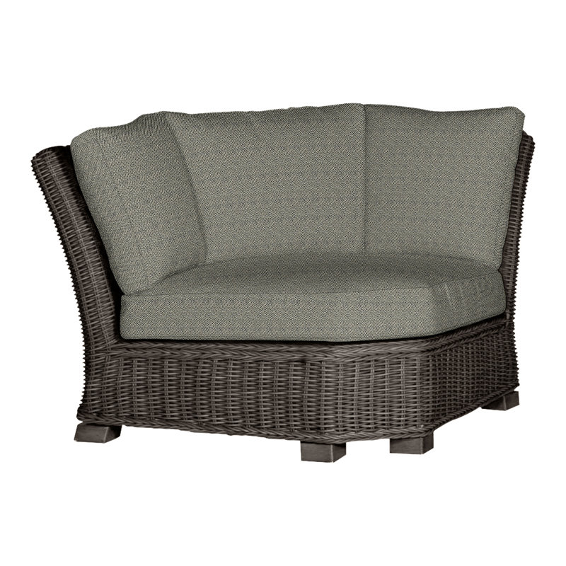 Canapé modulaire rustique tissé - Noyer noir, Pas de soudure, Noir noyer, Intermix écorce