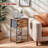 End Table With Fabric Drawer, Nightstand For Bedroom, Small Printer Stand