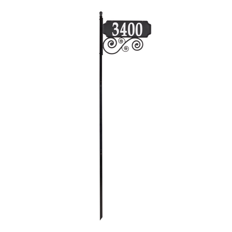 Nite Bright Scroll Reflective Address Post Lawn Insert