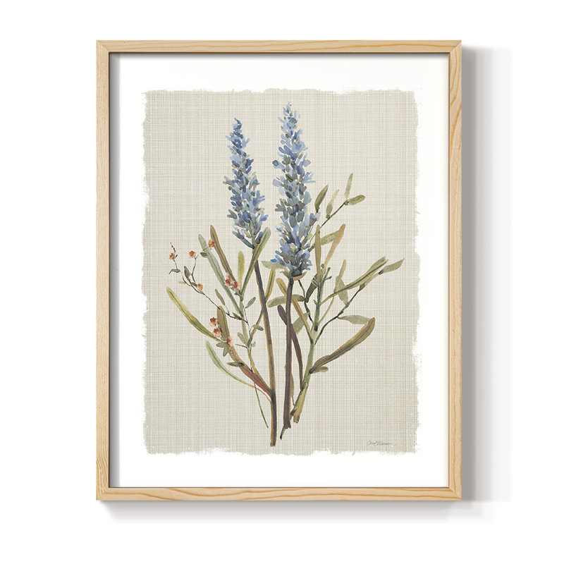 «Honeybloom Botanical II», reproduction encadrée - bois massif, H 11 po x l 9 po, Naturel