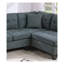 Ensemble de canapé modulaire en L 2 pièces avec méridienne Ash, canapé capitonné en tissu d'aspect velours avec garniture cloutée et coussins décoratifs