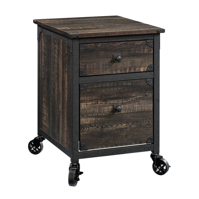 File Pedestal, Brown Finish