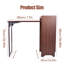 Bureau pliant en bambou pour petits espaces, bureau dissimulé avec étagère de rangement, bureau d'ordinateur pliable pour chambre ou bureau à domicile, table pliante de style milieu du siècle