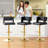 Adjustable Height Bar Stool Faux Leather Upholstered Bar Stool-1038744567