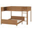 Lit superposé en bois double TG avec tablette de rangement intégrée et échelle-1607499241