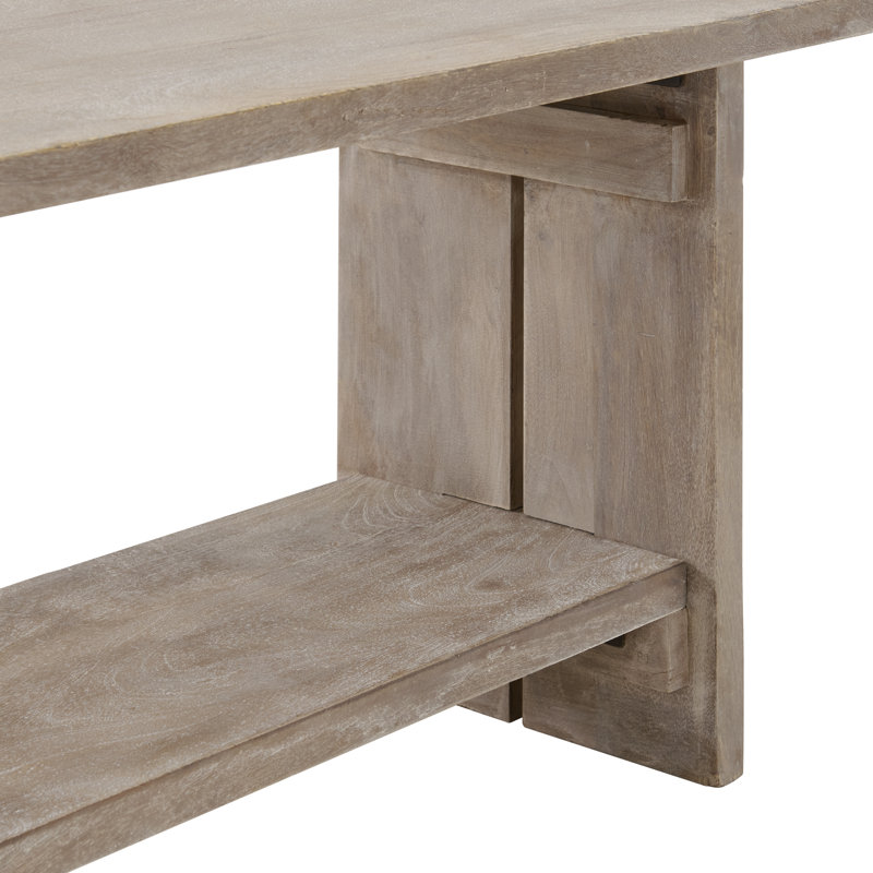 40" Driftwood Mango Wood Storage Bench