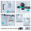 Porte de douche coulissante simple, porte de salle de bain sans cadre avec verre trempé de 1/4 po (6 mm) pour douche à l'italienne-118574549