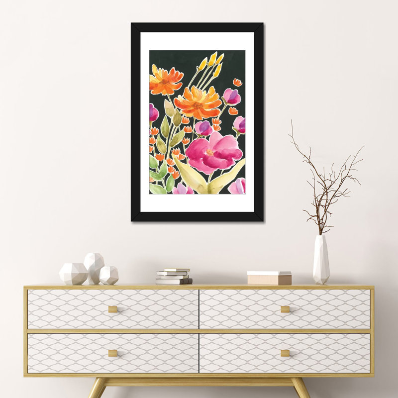 « splendide gathering i », reproduction sur toile, Papier beaux-arts encadré noir, H 32 po x l 24 po x P 1 po, Blanc