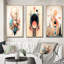 «Glorious Elegance Art Nouveau Abstract Geometric I», 3 pièces sur toile-1505018480-1505018495