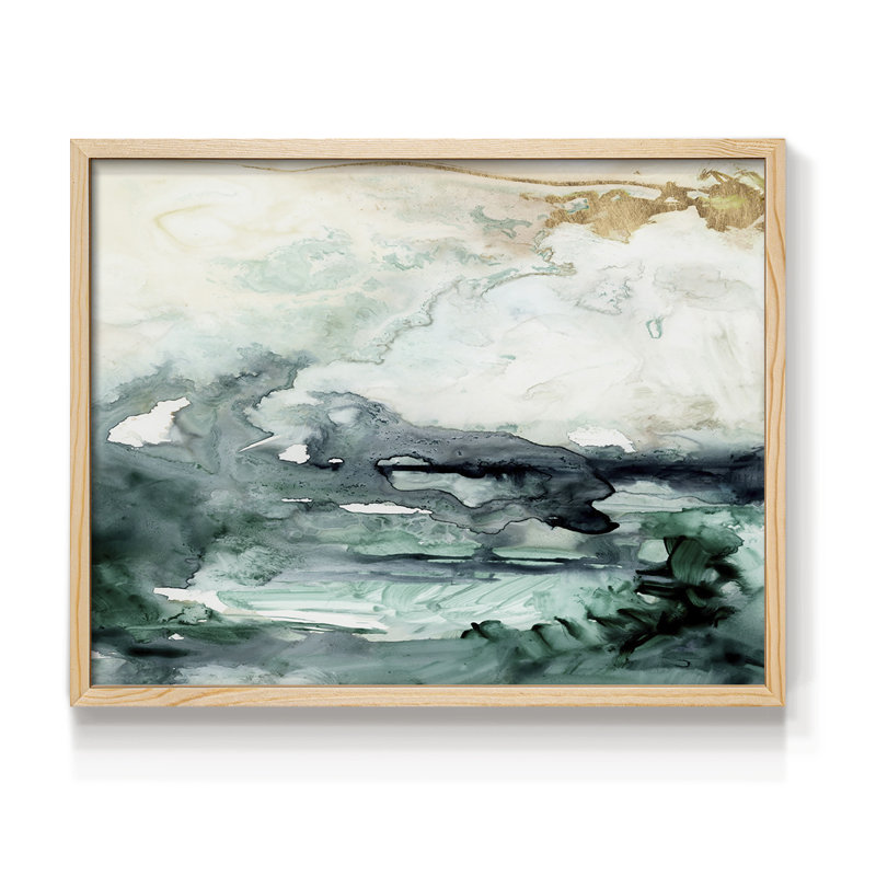 Sea Foam Flow I - Impression encadrée - Restickable, Naturel, H 16 po x l 20 po