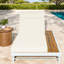 Chaise longue de patio moderne avec rangement, chaise longue de piscine en bois d'acacia