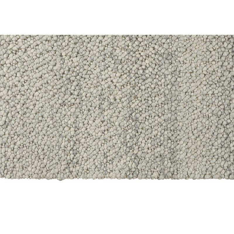 Tapis crocheté en laine gris / ivoire Trussville, Rectangle 4 pi x 6 pi