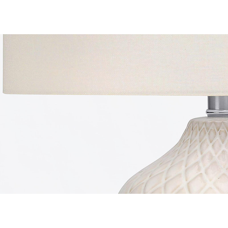 Lighting, 25"h, Table Lamp, Cream Ceramic, Ivory / Cream Shade, Transitional