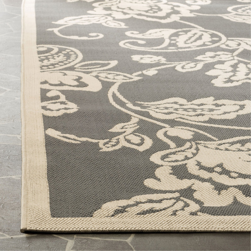 Tapis de zone anthracite highland lily, Rectangle 2 pi 7 po x 5 pi