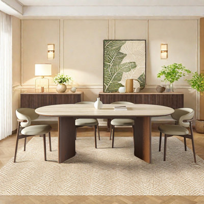 Contemporary design dining table and chair