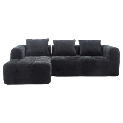 3 Seater Chenille Modular Corner Sofa