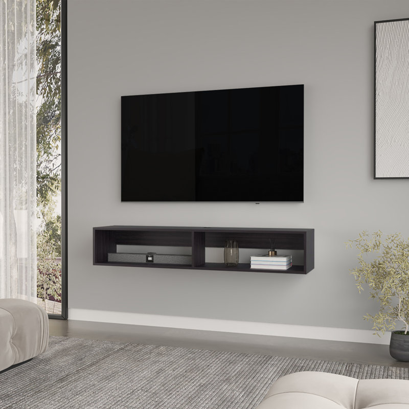 Fallston Tv Stand , Living Room, 10.4”H x 59.1”L x 12.6”W, Dark Brown