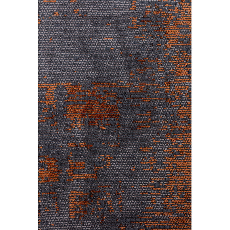 Rapture Gray/Orange Abstract Luxury Area Rug, Rectangle 7'10" x 9'10"