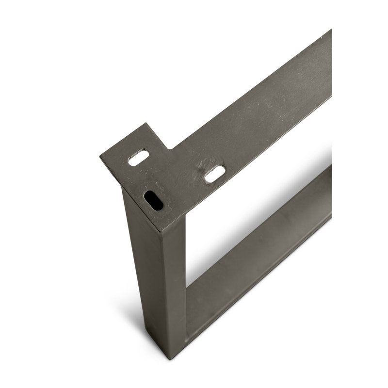 Base en aluminium U - Base de table de salle à manger seulement (ensemble de 2) - Quincaillerie non incluse, Étain