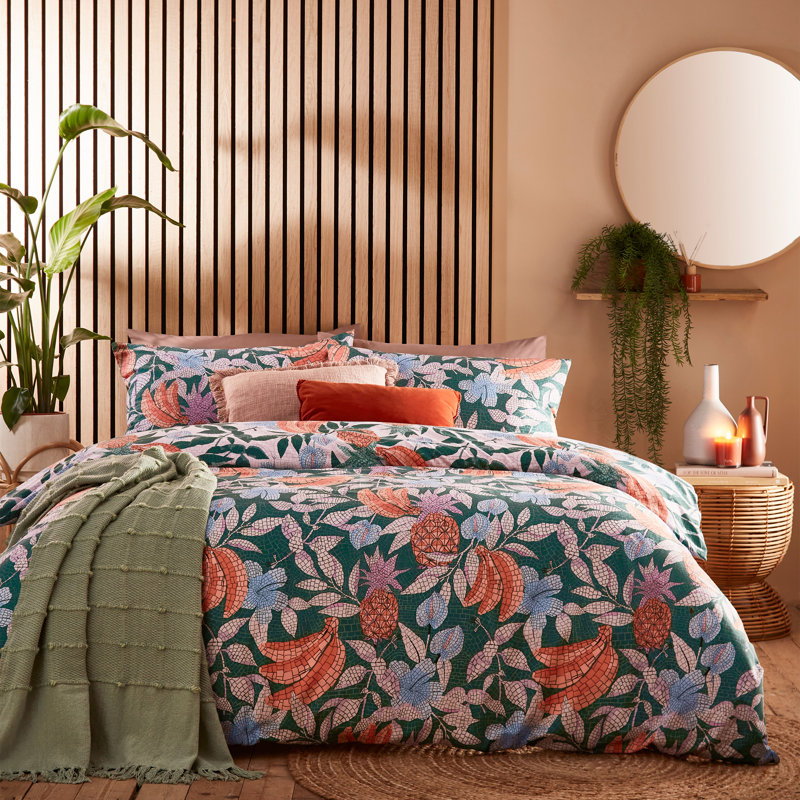 Cypressa Jade 144 TC, Super King Duvet Cover + 2 Standard Pillowcases