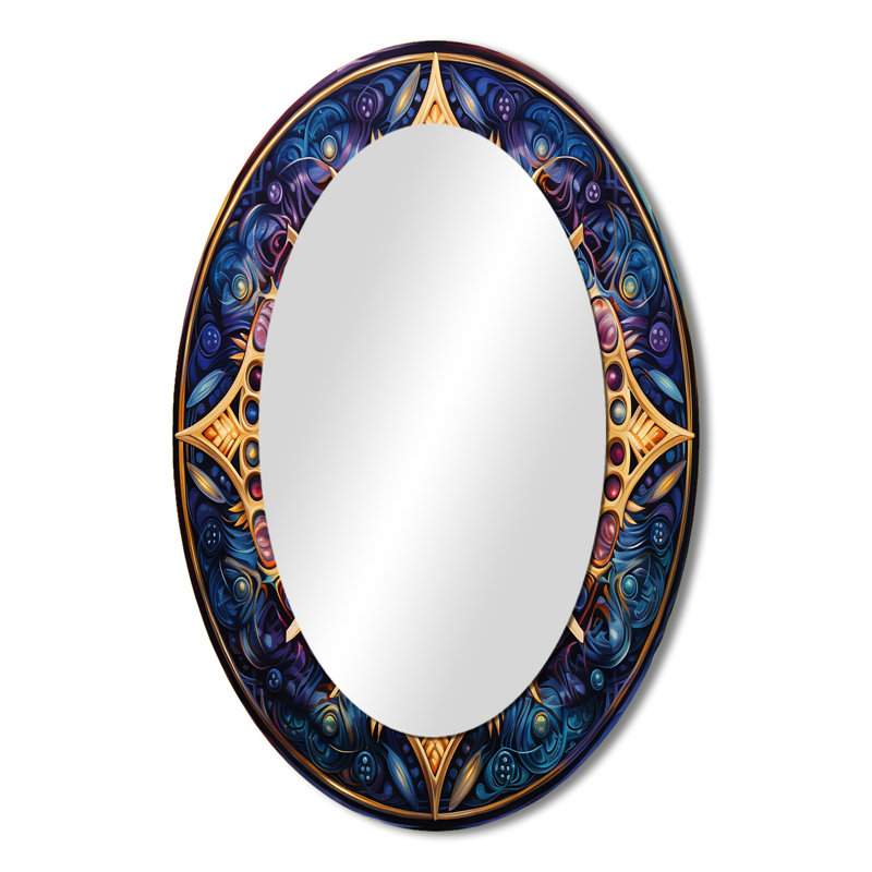 Miroir mural rétro bohémien, 36 po x 24 po