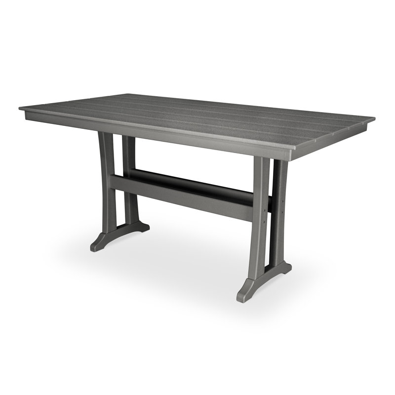 Farmhouse Trestle 37" x 72" Counter Table, Stepping Stone